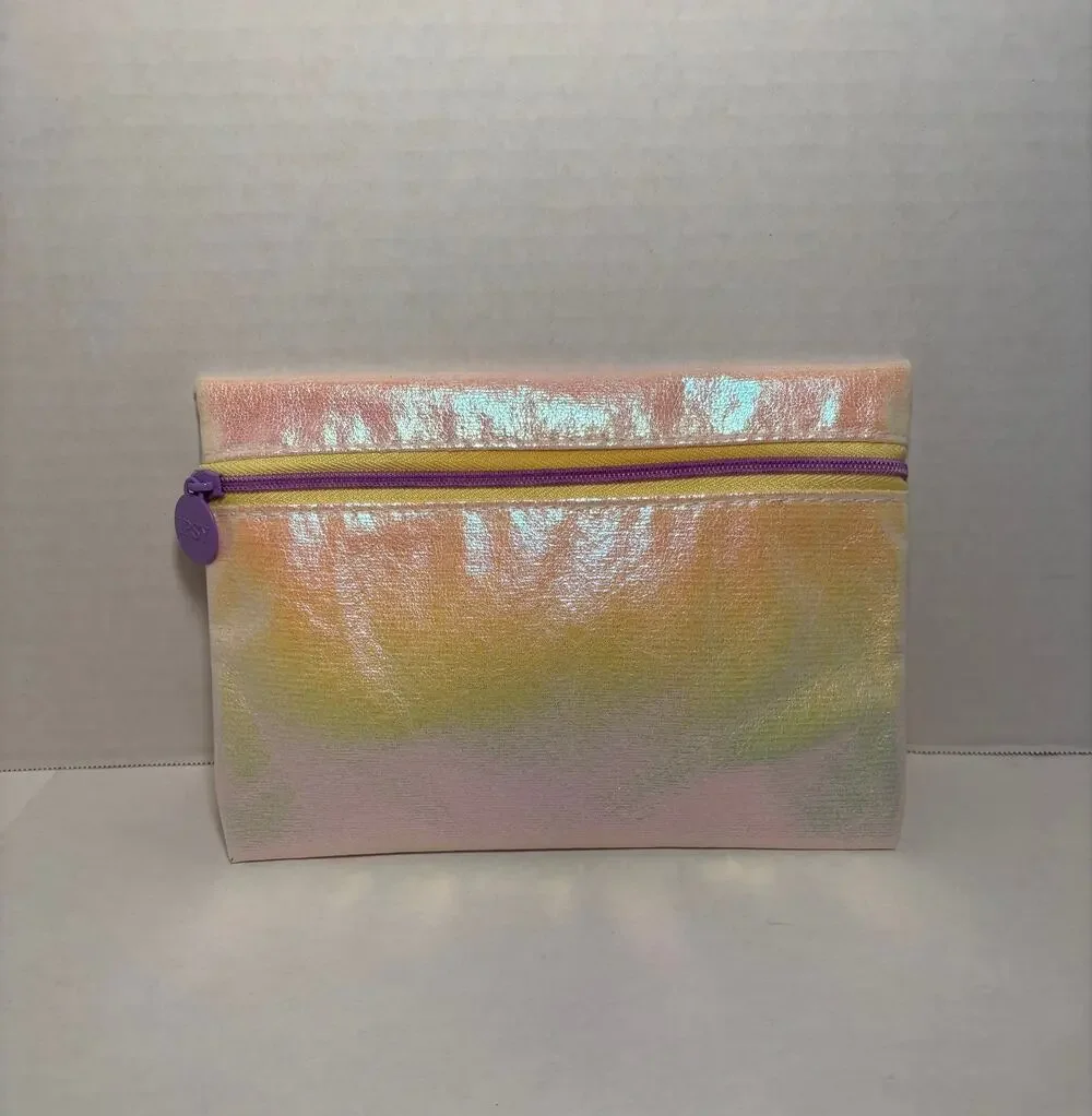 Ipsy iridescent cosmetic pouch